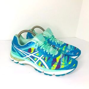 Asics Gel Sonic FluidRide Blue Green Shoes Sneakers Women’s Size 9 # T65CQ